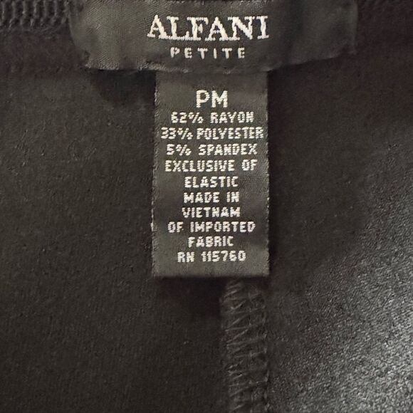 Alfani Black Boot Cut Flare Pants Petite Medium PM - Picture 5 of 6